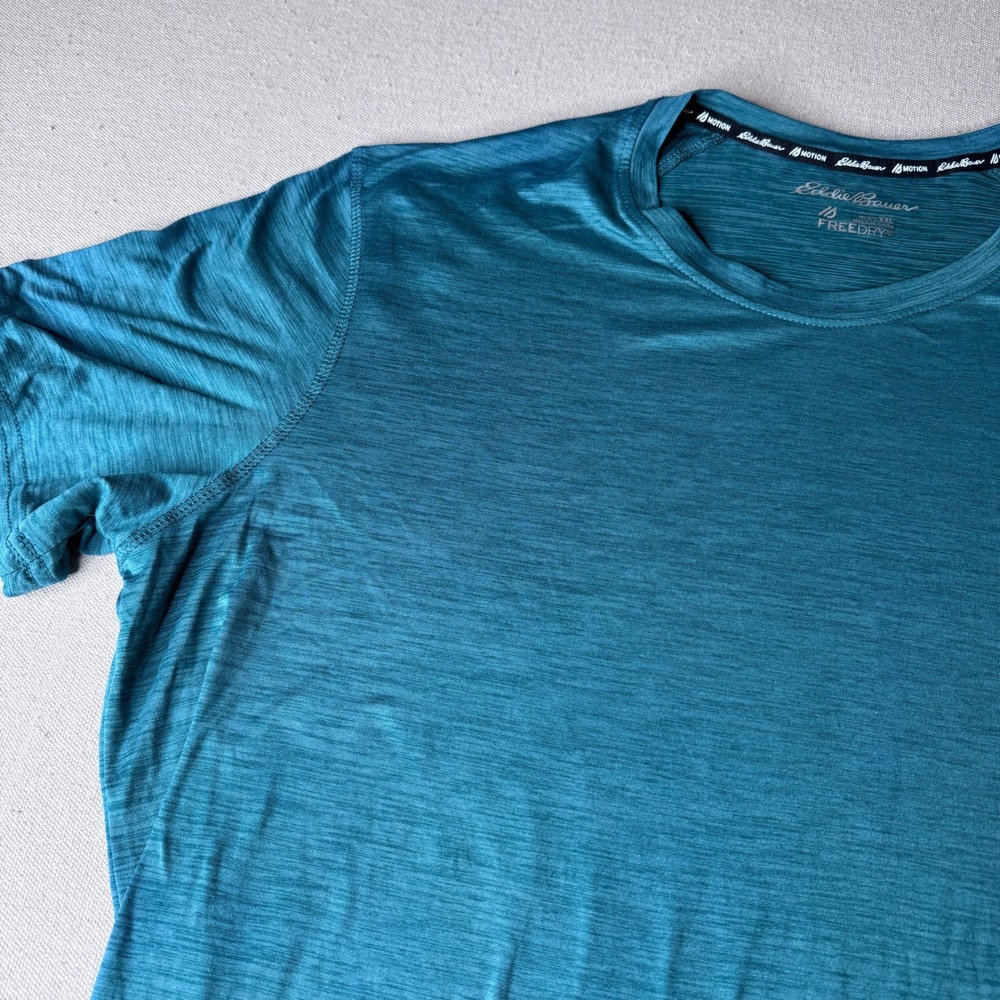 Eddie Bauer Motion FreeDry Men's 2XL Teal Performance T-Shirt Gorpcore